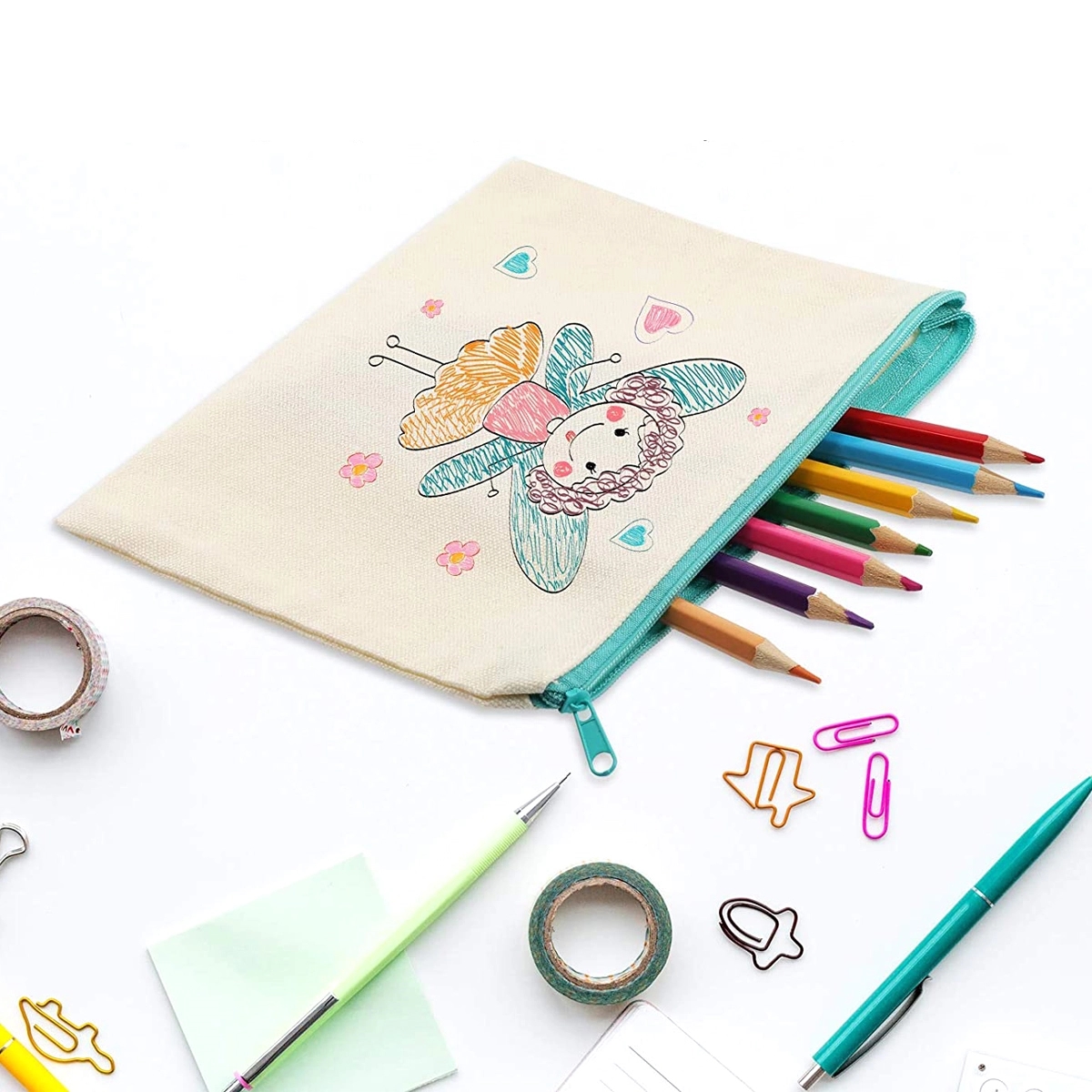 Blank Canvas DIY Craft Pencil Case 5