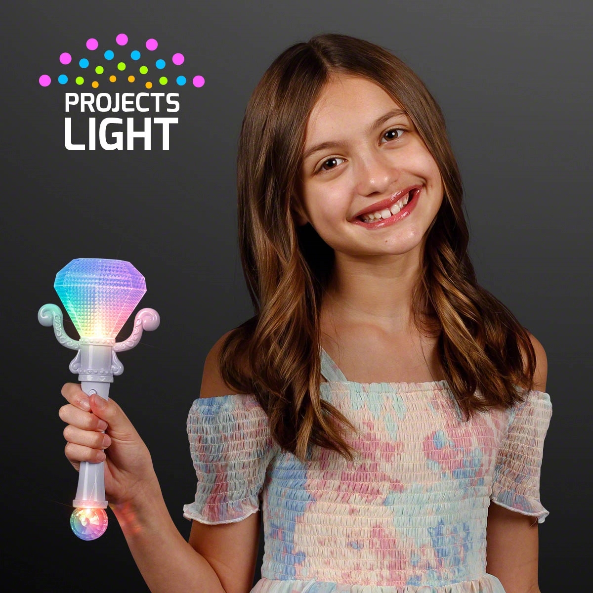 Light Up Jewel Gem Scepter Wand 4