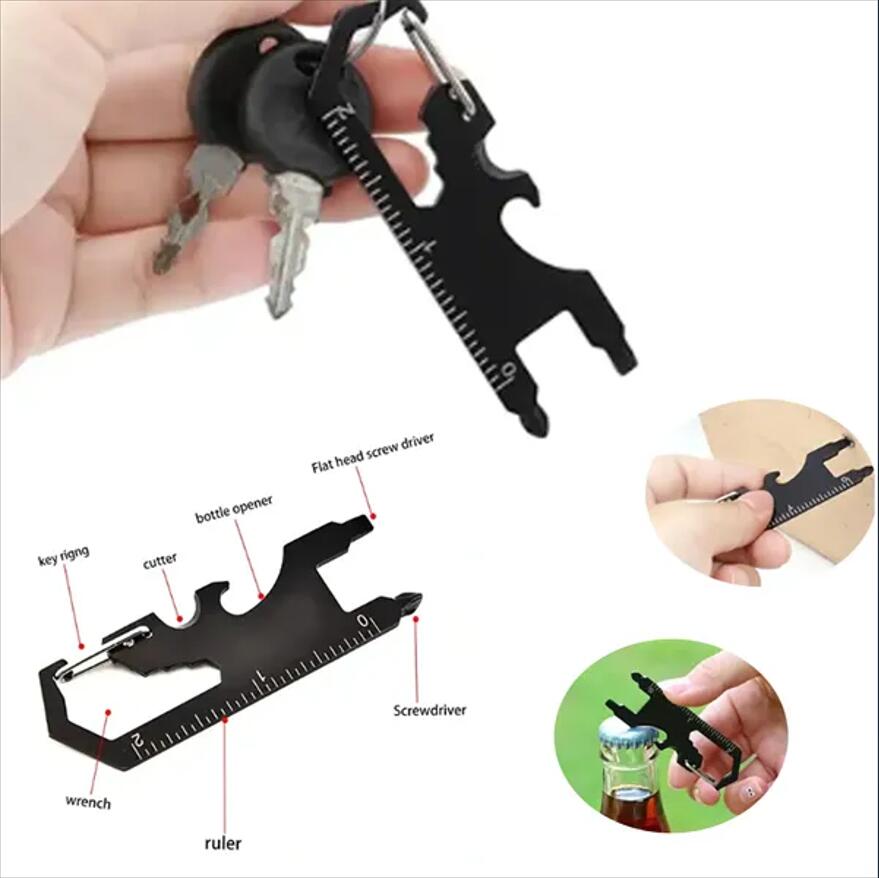 Keychain Multifunction Carabiner Clip Bottle Opener Wrench 3