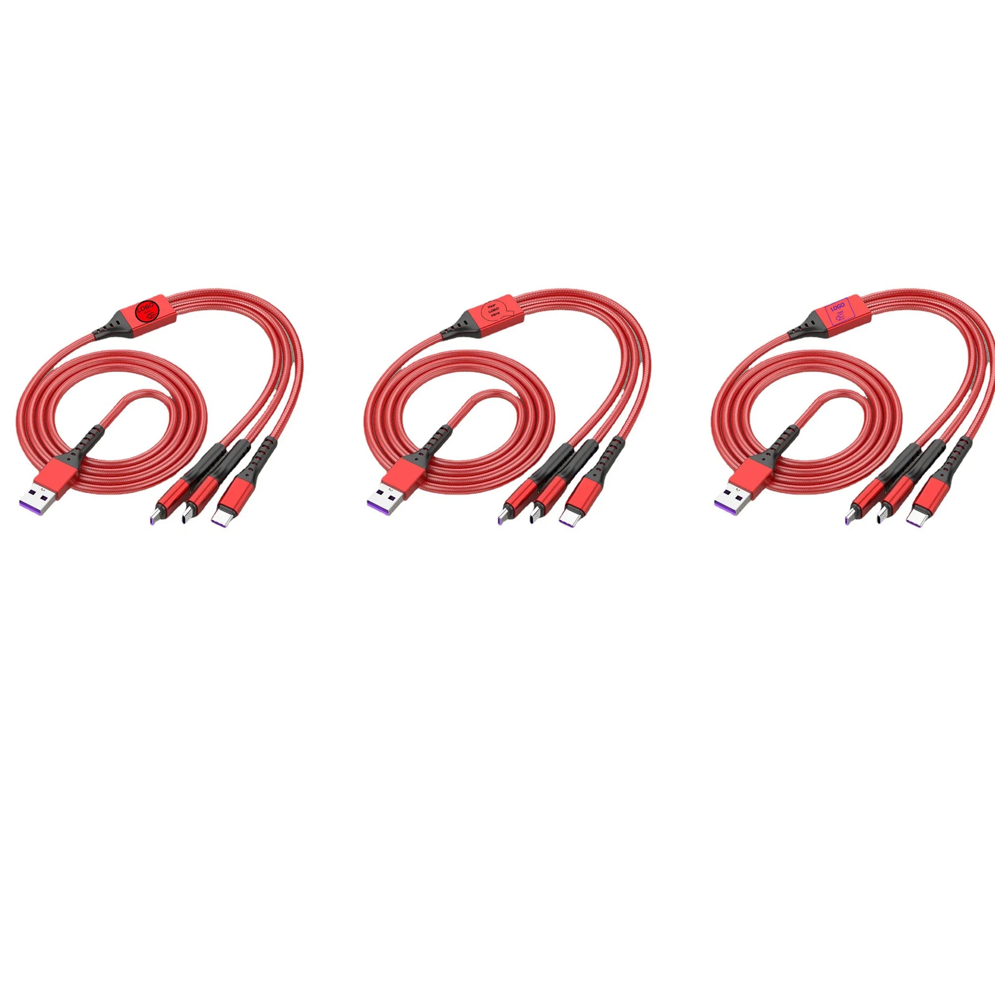 Silkscreen 3 in 1 braided Charging Cable 2