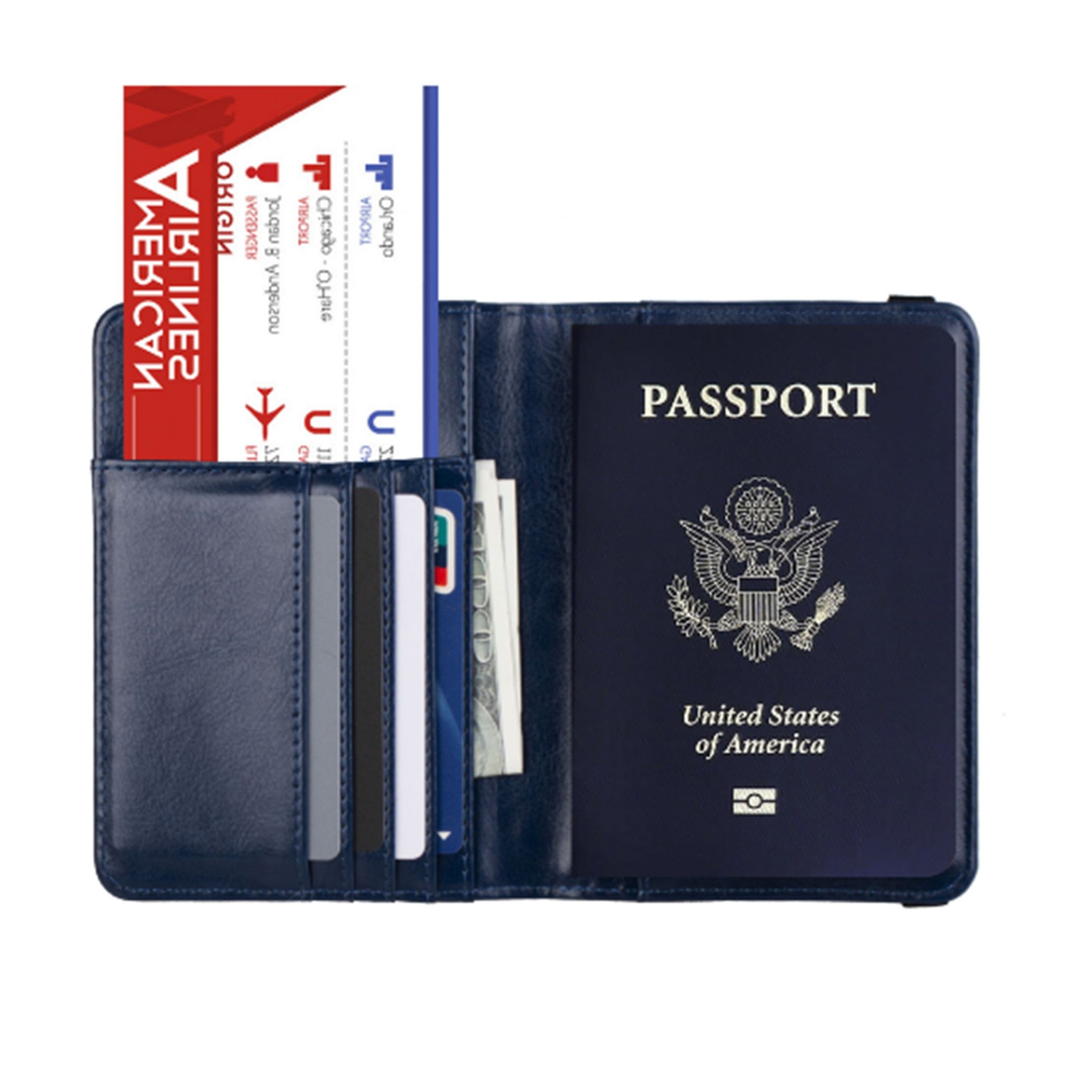 Multi-card Passport Holder w/Vaccine Card Slot 2