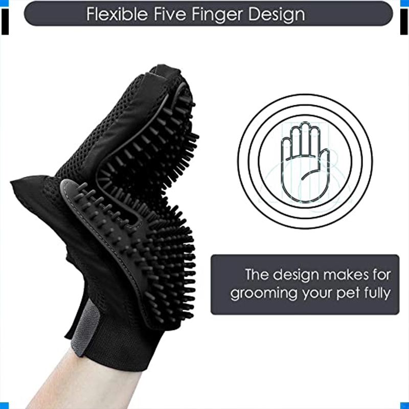 Gentle Deshedding Brush Pet Grooming Gloves 18