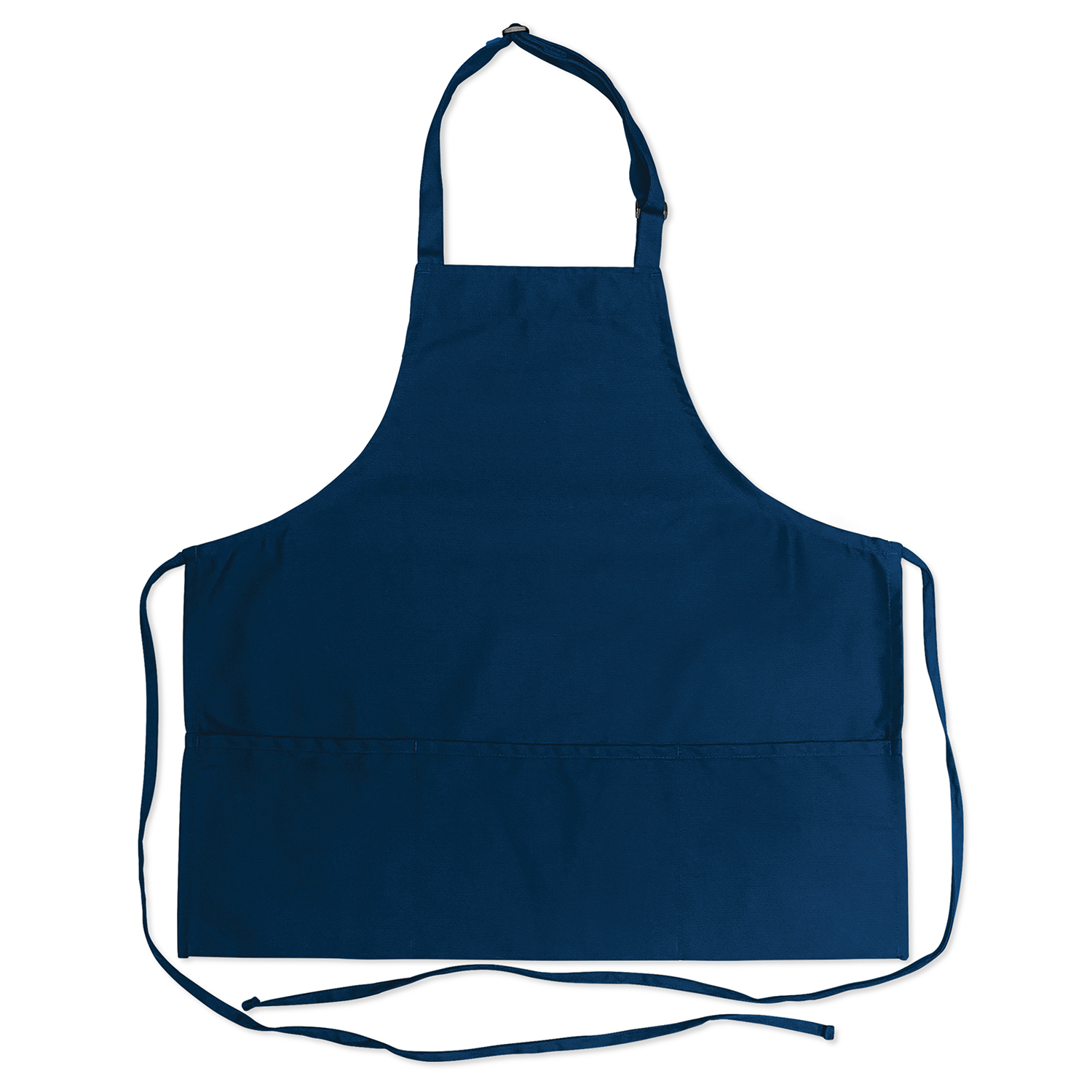 Navy Three Pocket Adjustable Bib Apron 2