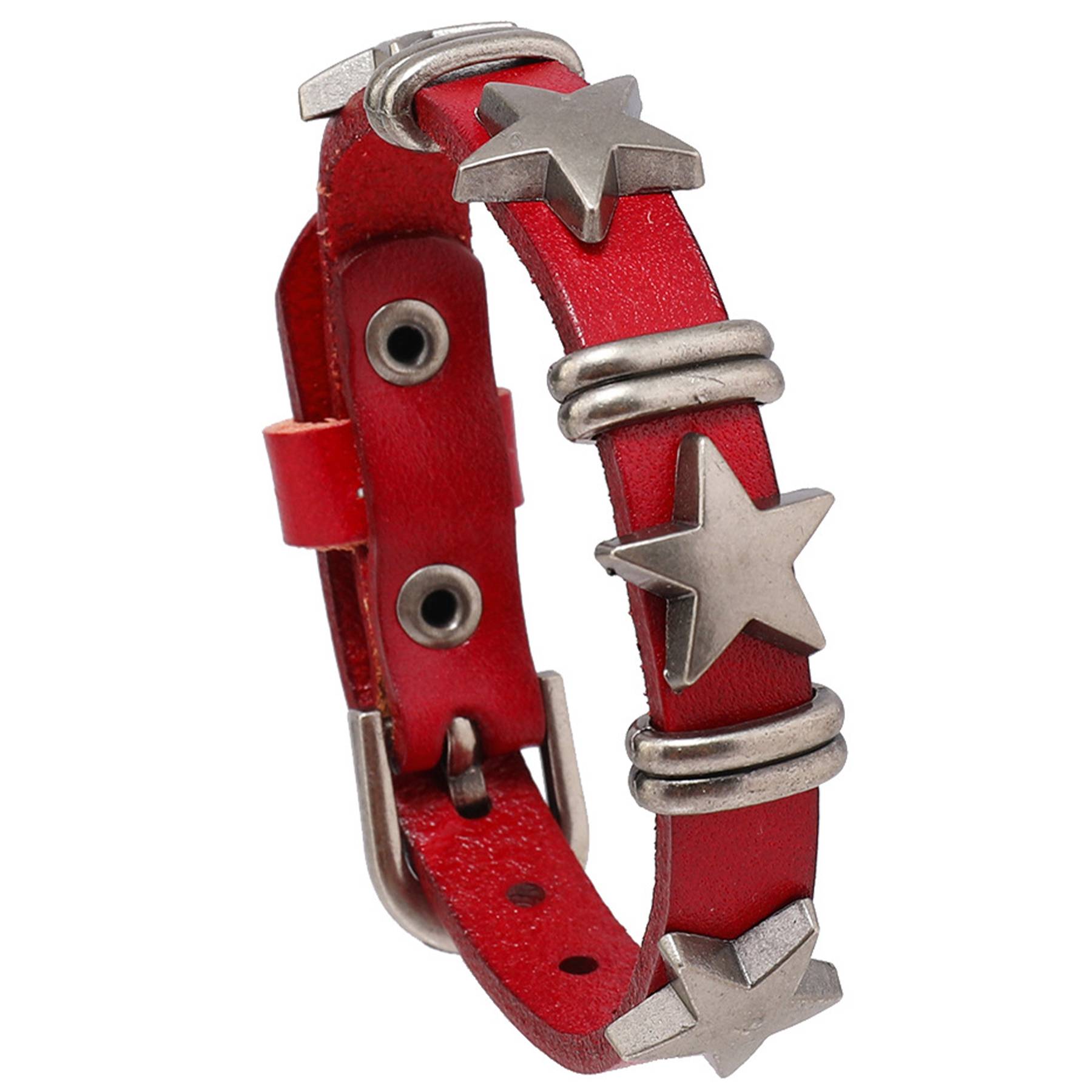 PU Personality street punk pentagram bracelet 1