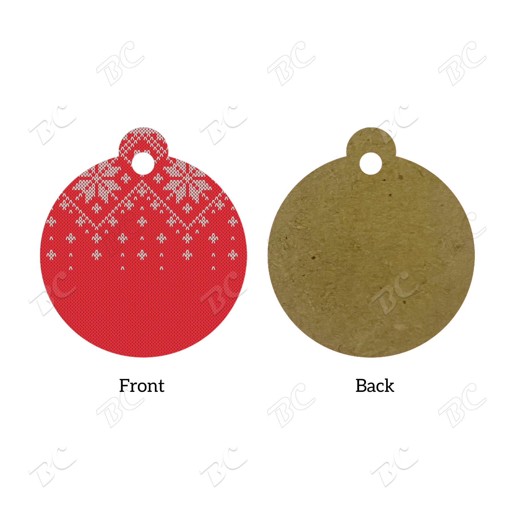 Free Shipping Full Color Christmas Ornament - Round 23