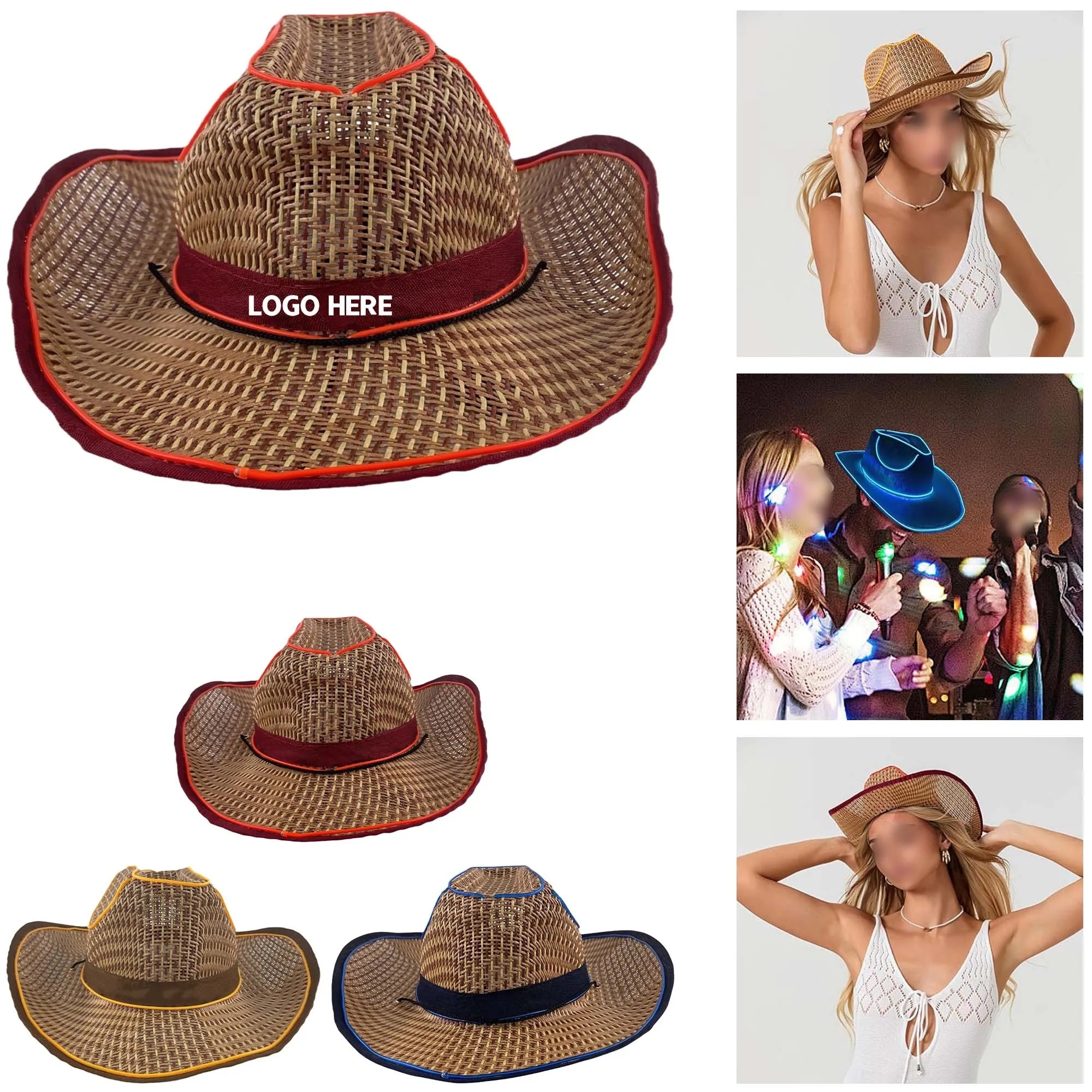LED Unisex Western Cowboy Hat 5