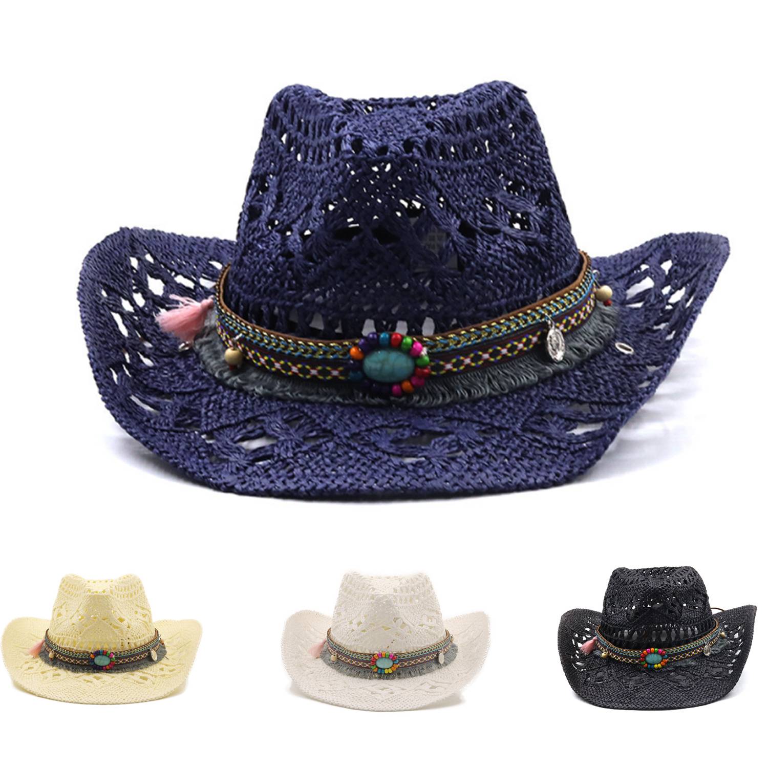 Summer Vintage Hollowed Out Cowboy Hat 2