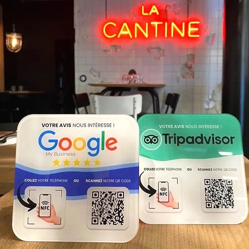 Acrylic Custom NFC Review Sticky Sign 2