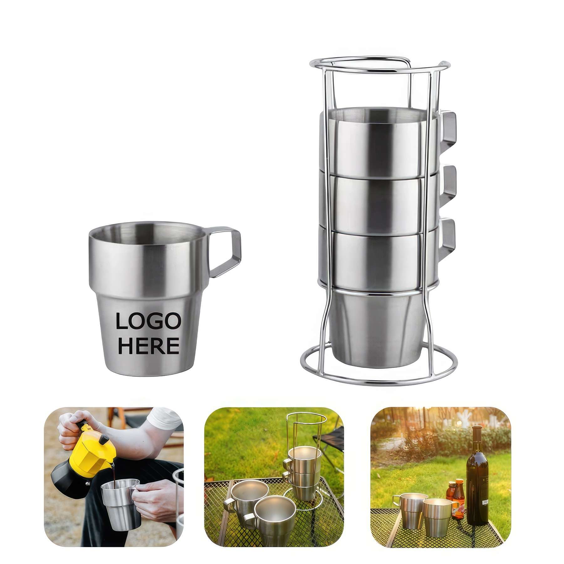 Custom 304 Stainless Steel Cup with Handle 2