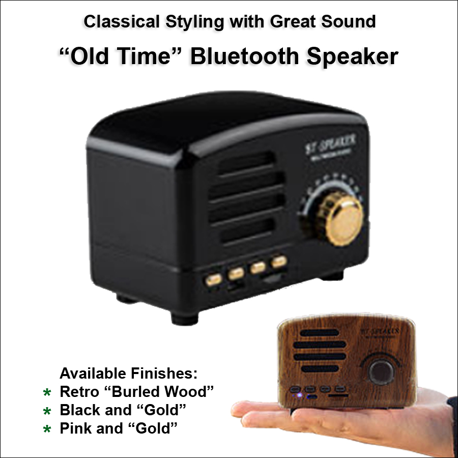 "Old Time" Bluetooth Speaker - Black