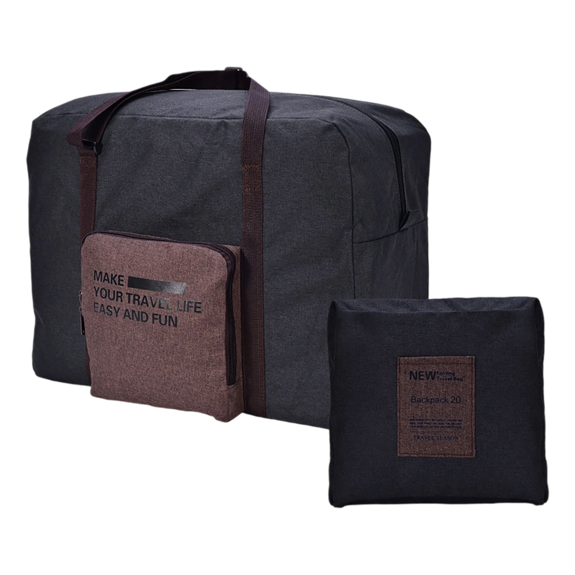 Oxford Foldable Travel Duffle 17.8" By 13.8" 5