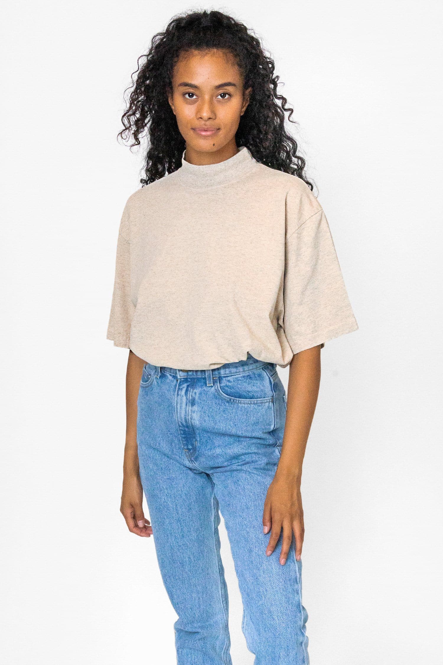 6.5 OZ S/S OVERSIZED GARMENT DYE MOCKNECK T-SHIRT 31