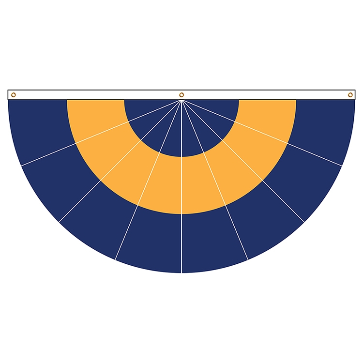 3' x 6' Custom Color Pleated Fan 3