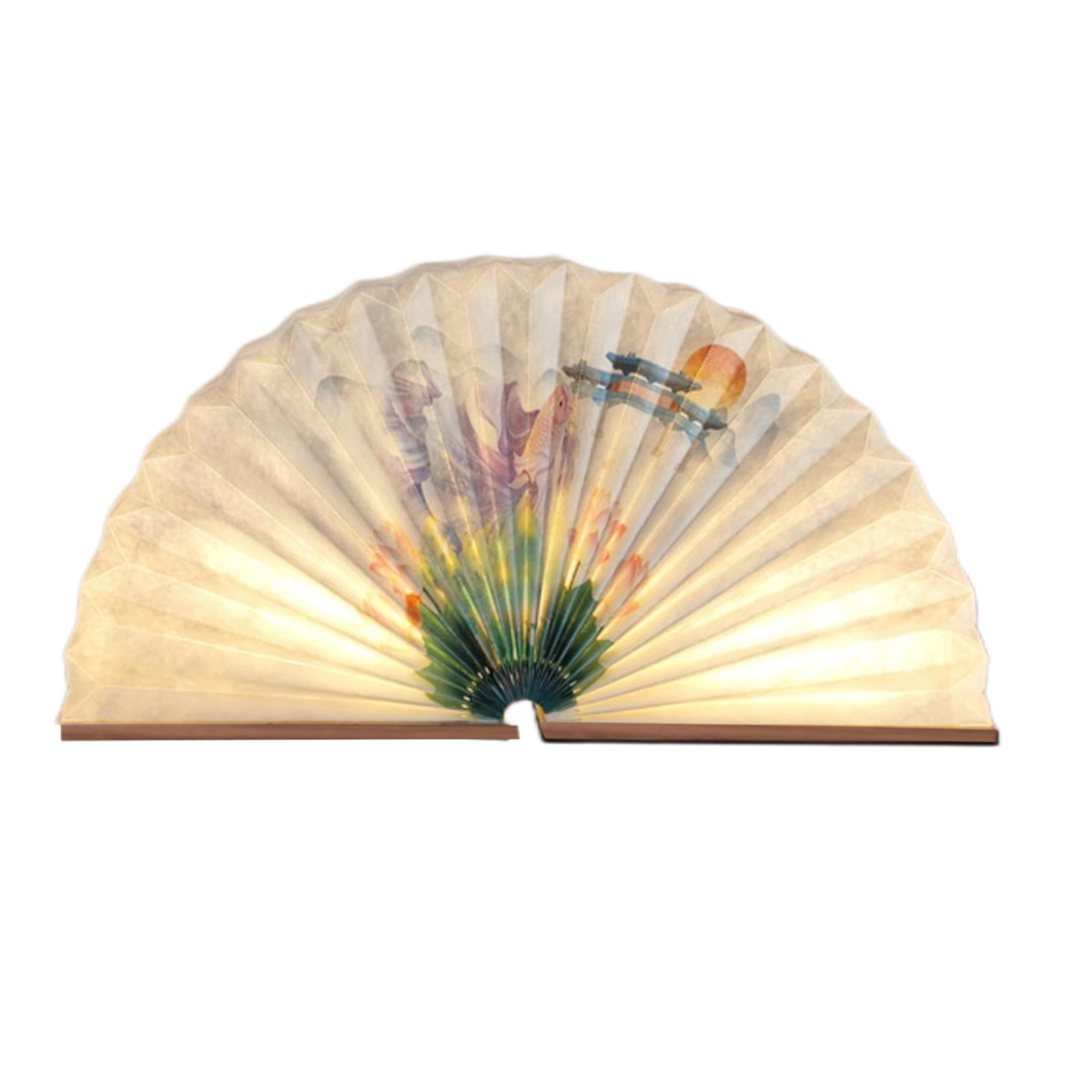 Exotic LED Fan Shape Folding Portable Accordio Light Lamp 7