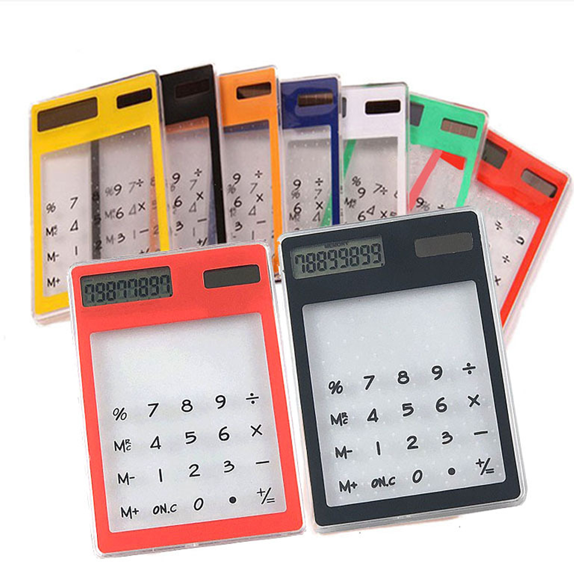 Transparent 8 Digit Solar Power Thin Calculator 1