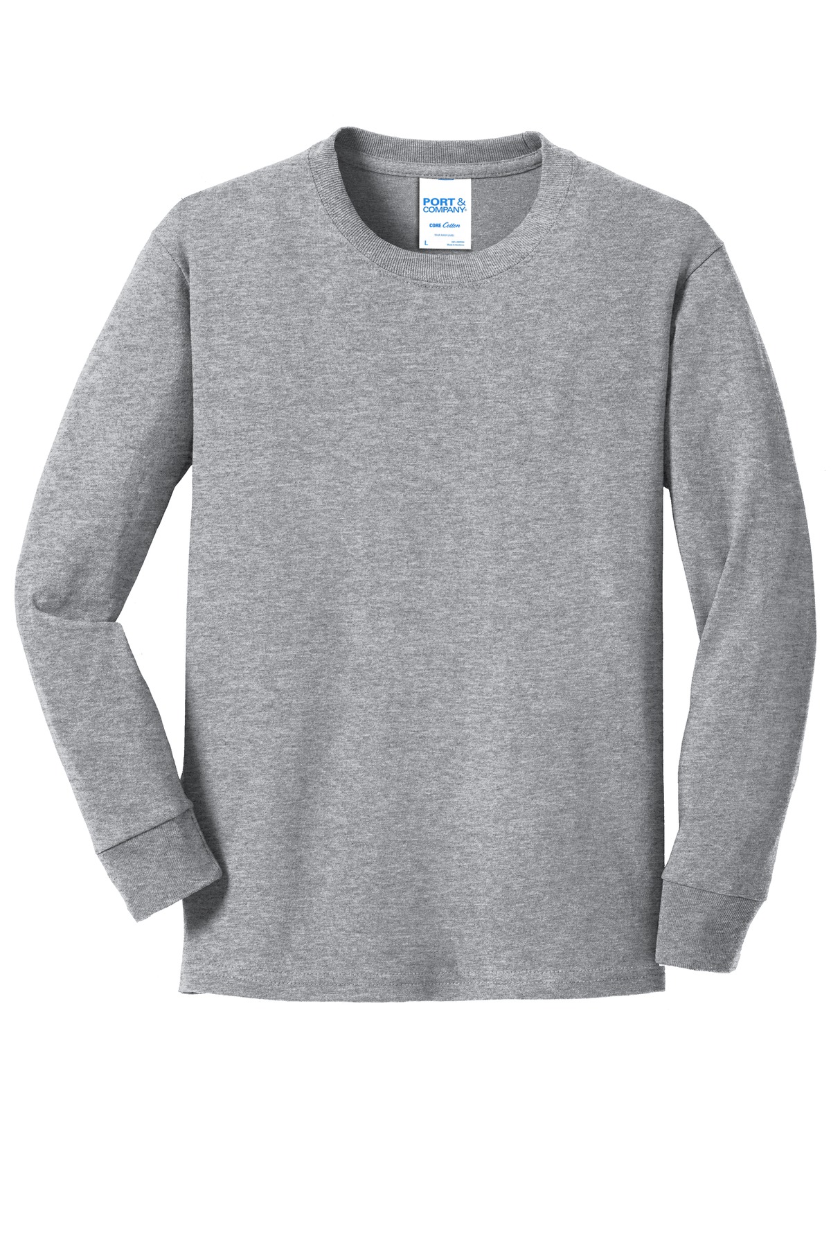 Port & Co Youth Long Sleeve Core Cotton Tee. PC54YLS 109
