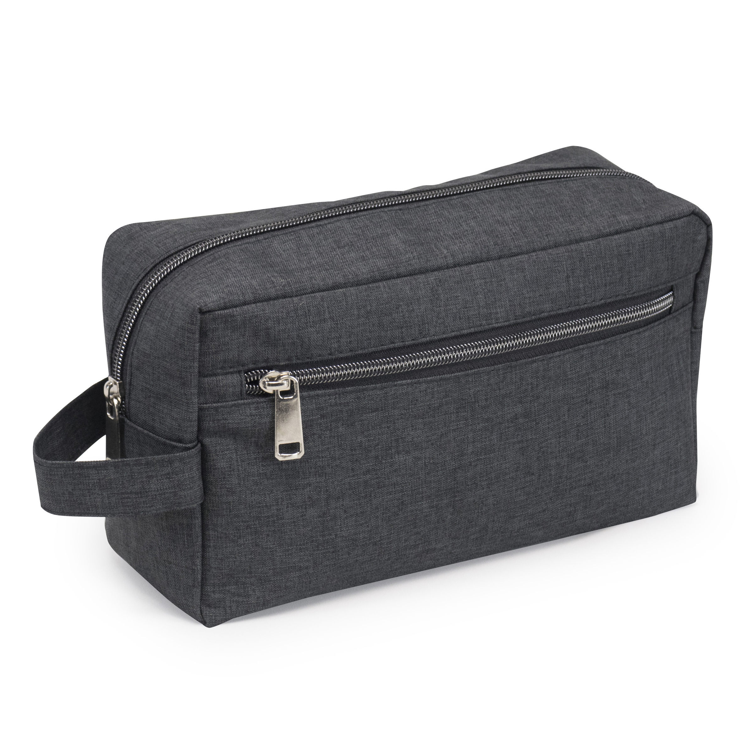 Heathered Two-Zipper Toiletry Bag 2