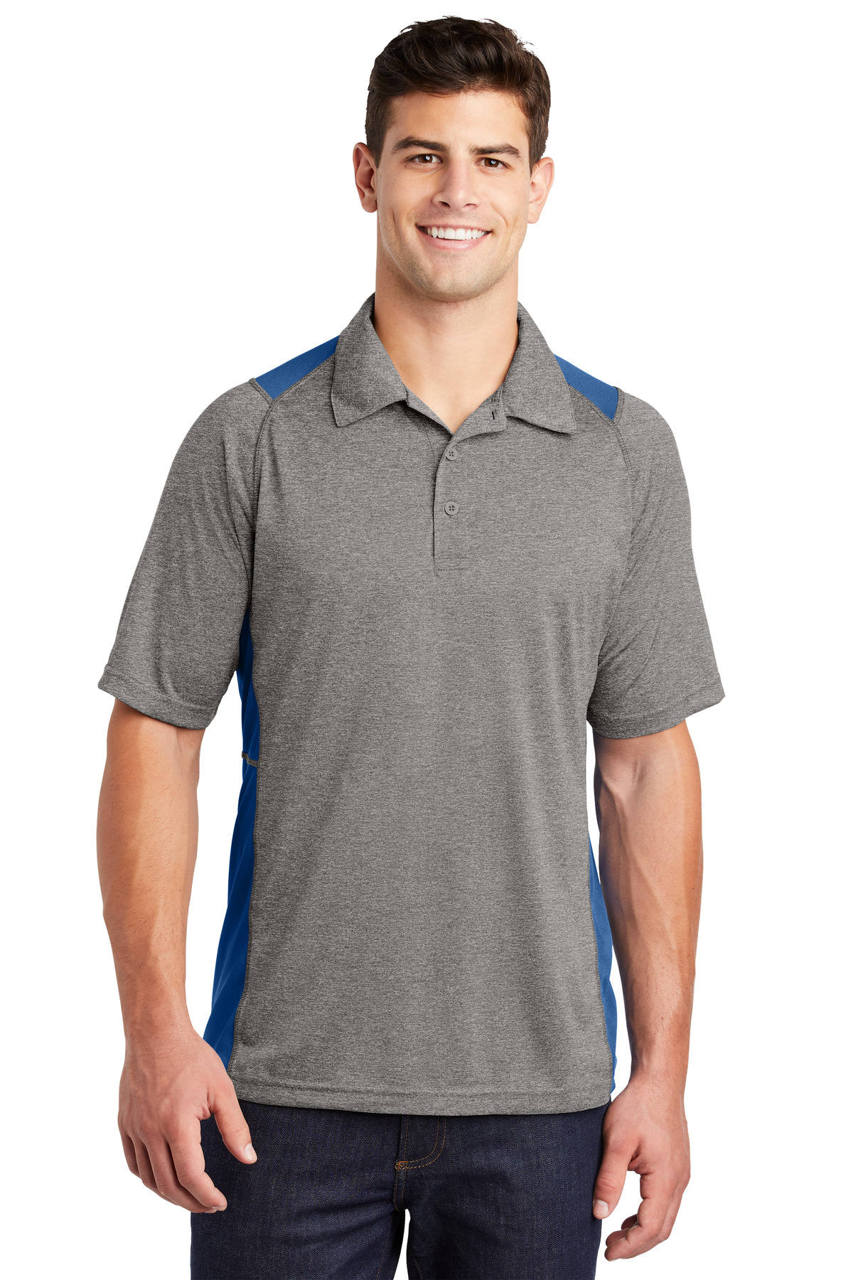 Sport-Tek® Heather Colorblock Contender Polo 79