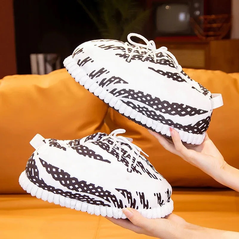 Custom Plush Anti-Slip Indoor Outdoor Sneaker Slippers 6