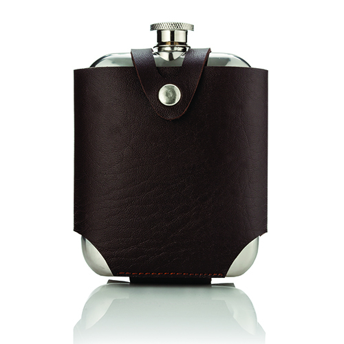 Viski® Stainless Steel Flask and Traveling Case 8