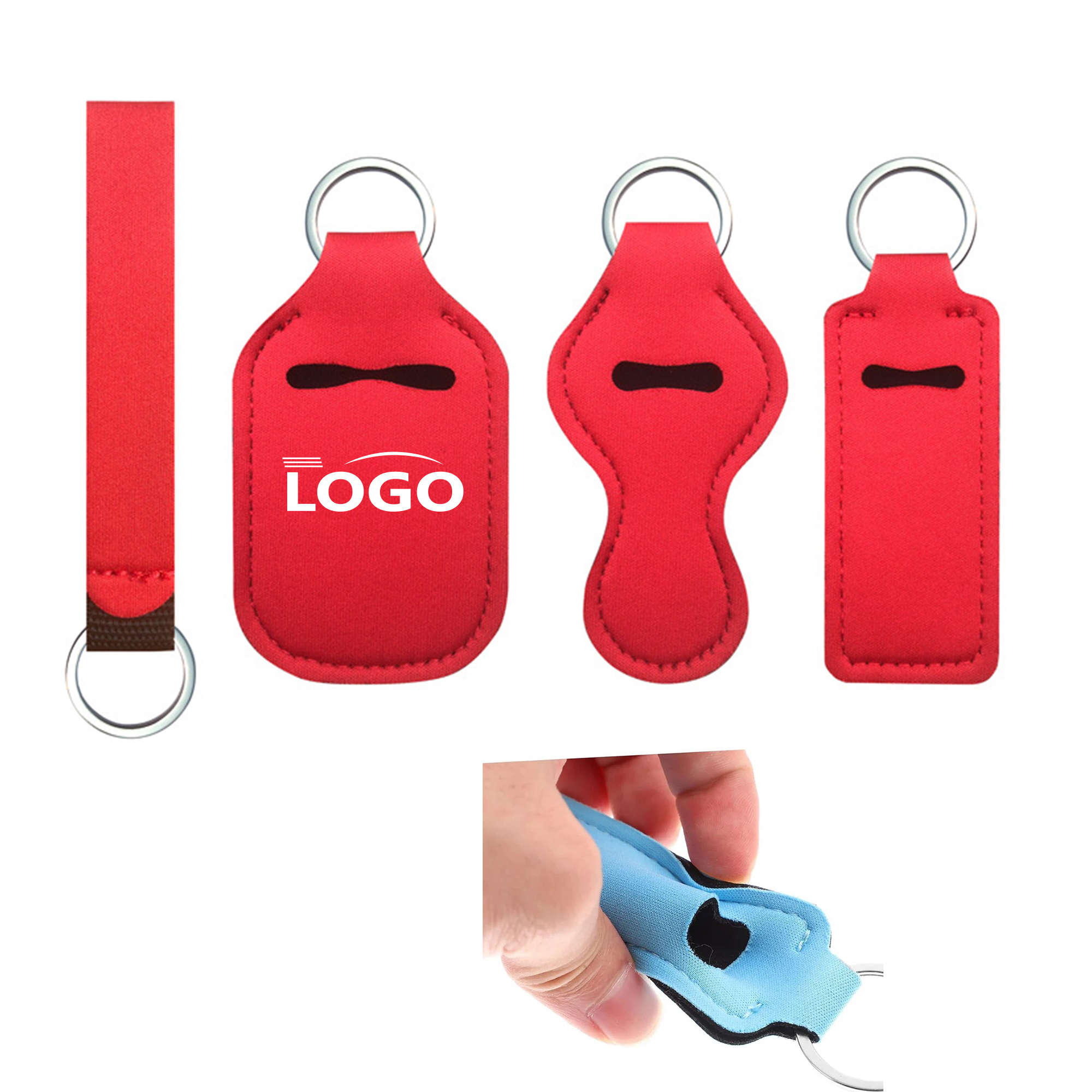 Neoprene Keychain Holder for Lip Balm 1