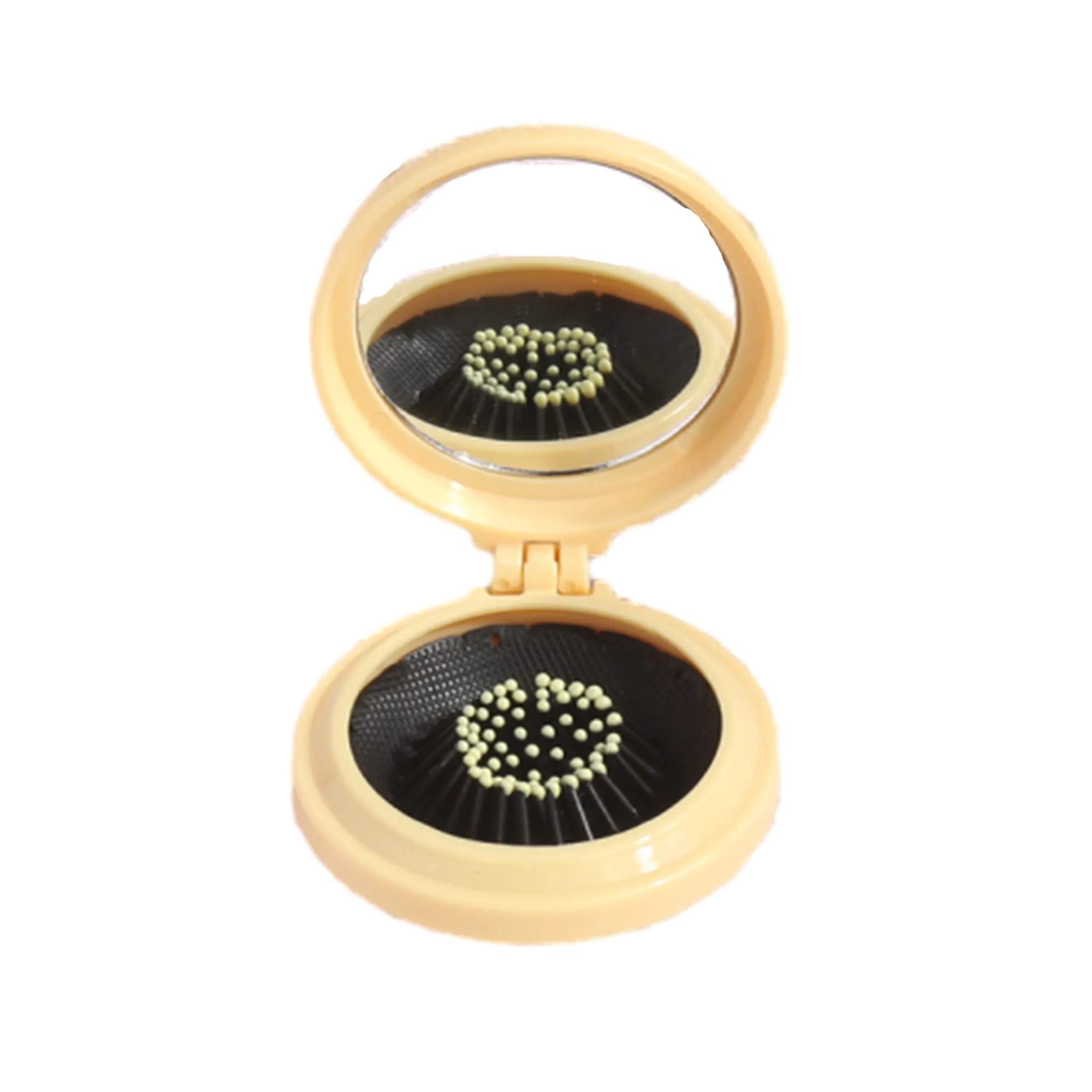 Folding Travel Round  Mirror Hair Comb 4