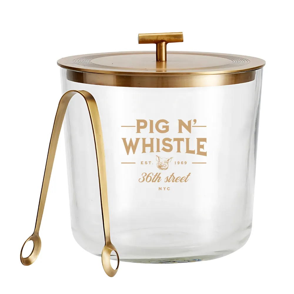 Antique Style Glass Ice Bucket 2