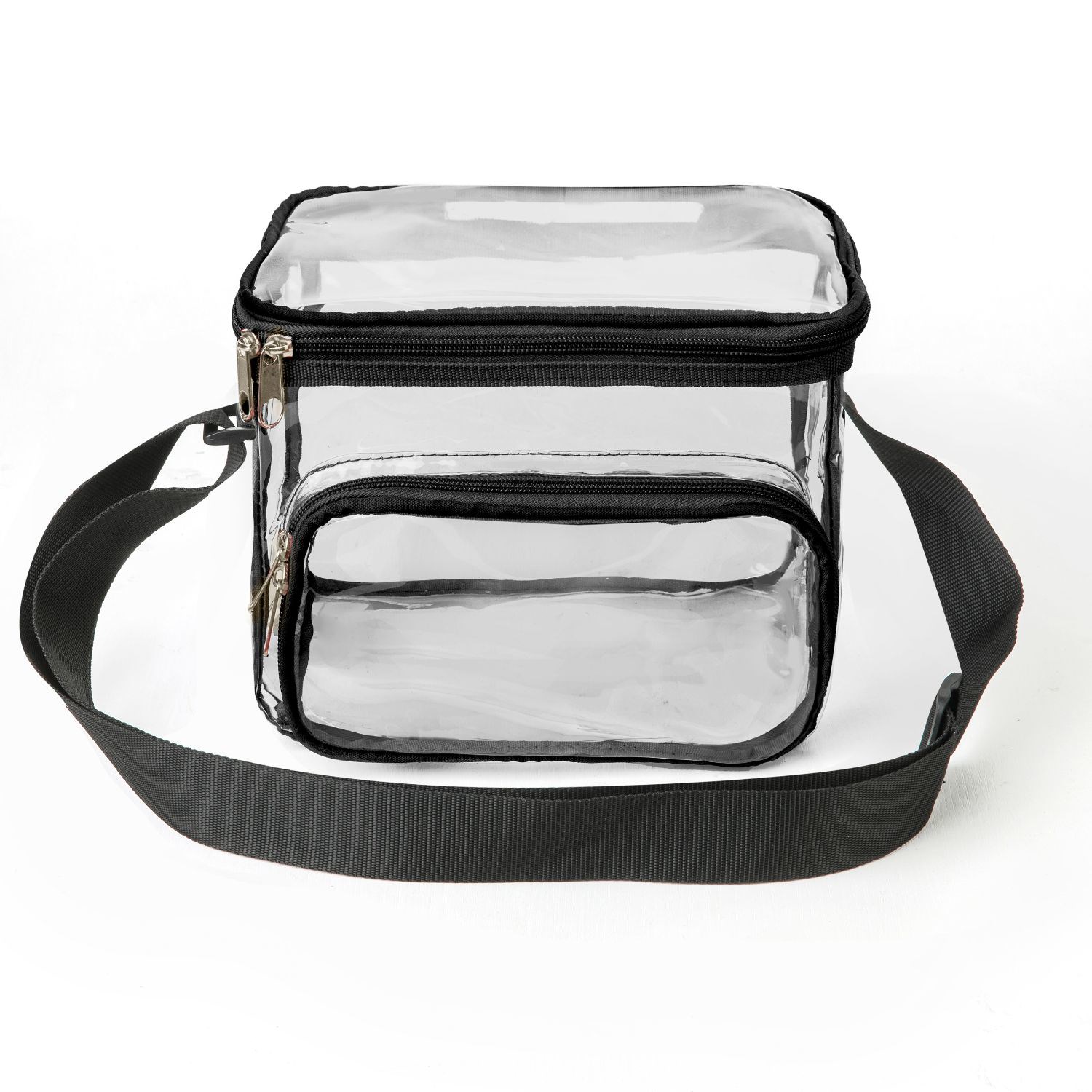 Stadium Approved Clear PVC Transparent Lunch Bag with Front Zipper Pocket 8