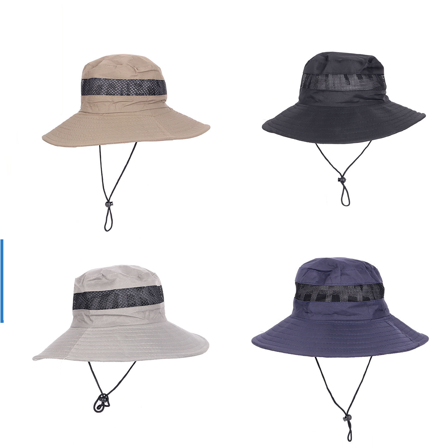 Outdoor custom Logo Fisherman Safari Bucket Hats w/ String 10