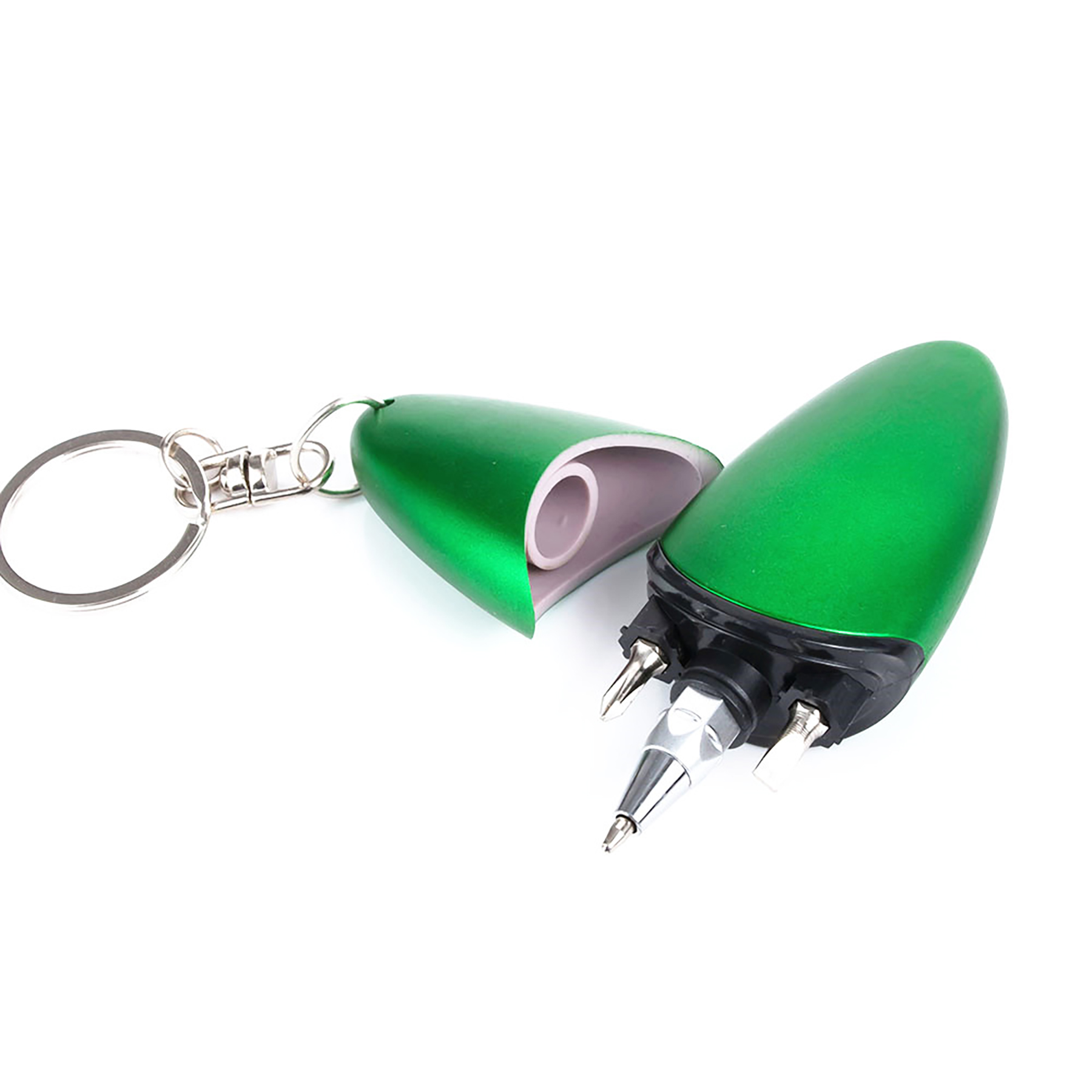 Multifunctional Screwdriver LED Lamp Ballpoint Pen Keychain 3