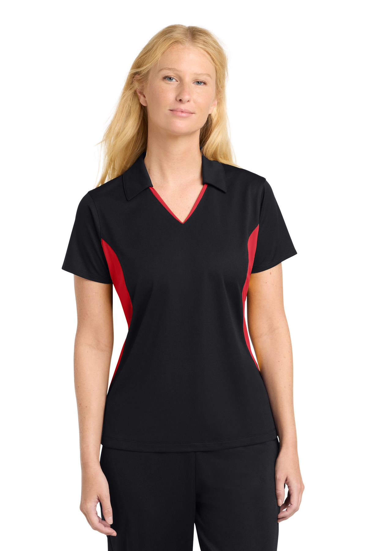 Sport-Tek Women's Side Blocked Micropique Sport-Wick Polo. LST655 28