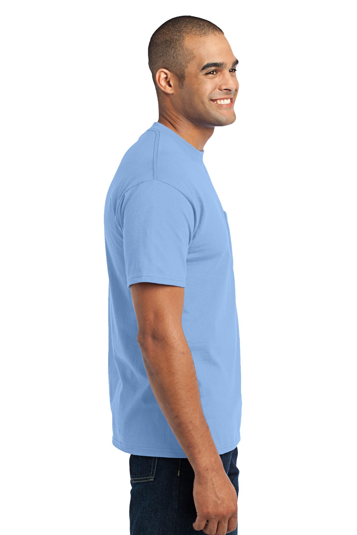 Port & Co Core Blend Pocket Tee. PC55P 71