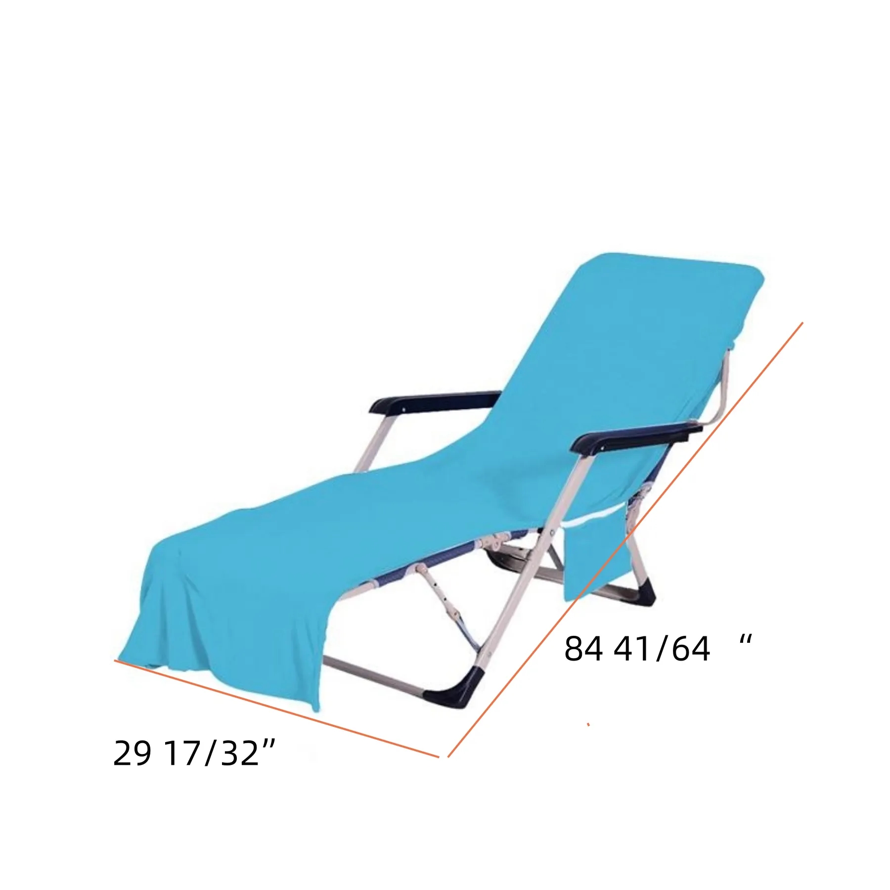 Lounge Chair Towel Covers with Side Pockets 2