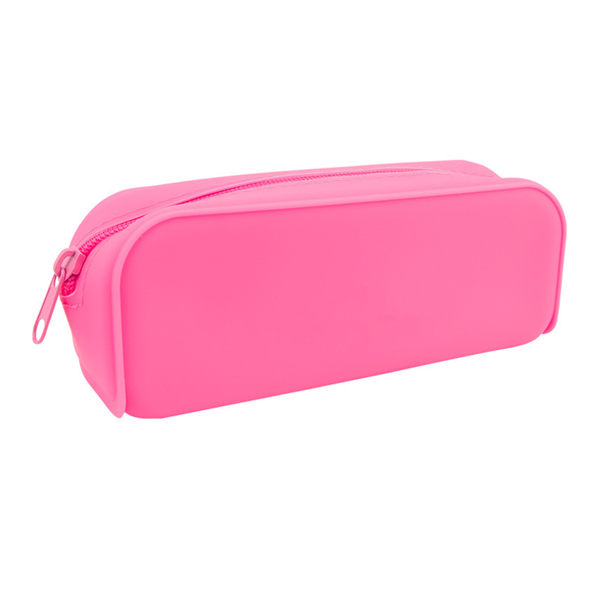 Silicone Square Stationery Pen Case With Metal Zipper 7.1" x 2.8" x 2" 2
