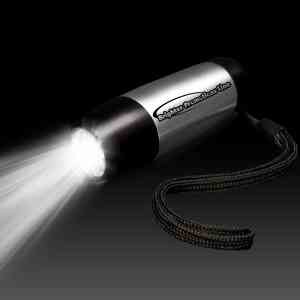 Silver 4" Tapered Metallic LED Flashlight