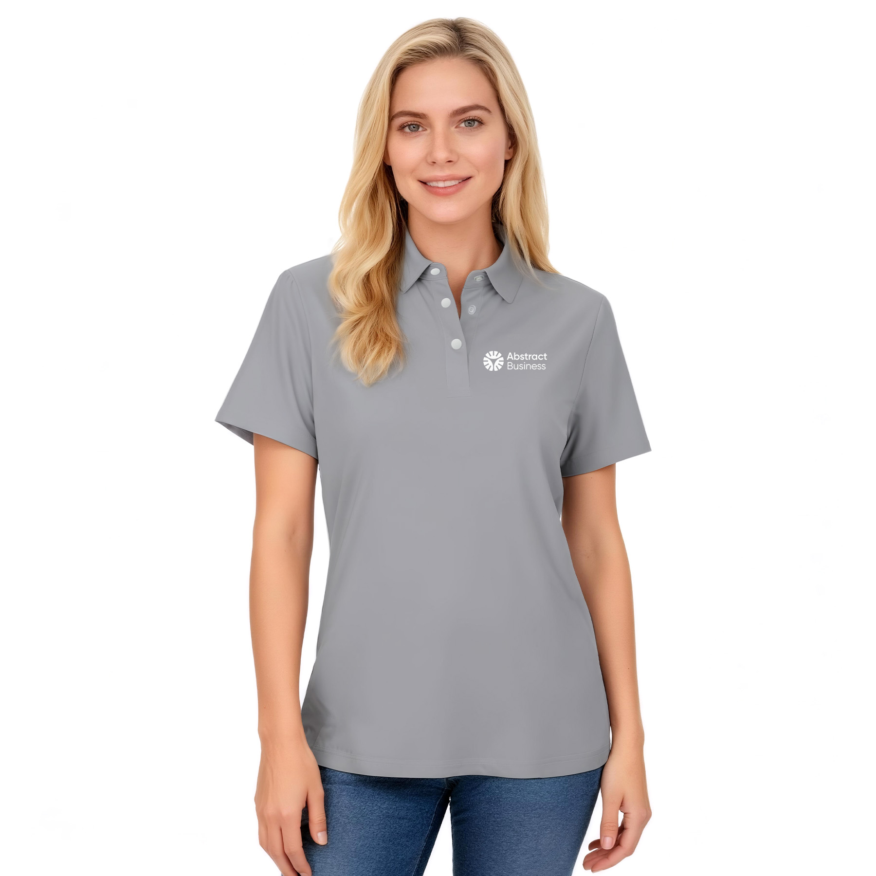 Women's Athletic Performance Short Sleeve Polo Shirt 8