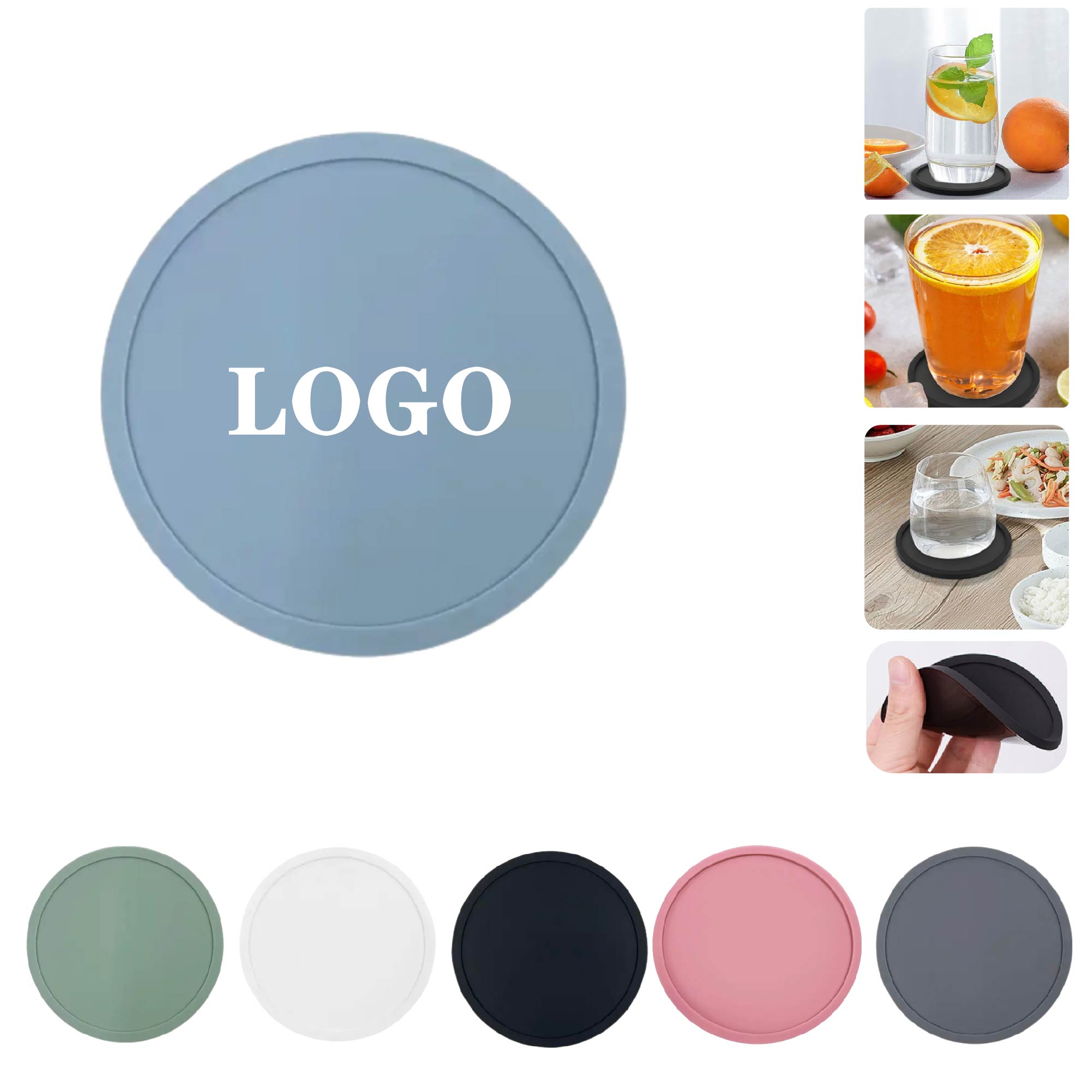 MOQ 5 pcs Round Silicone Cup Mat 2