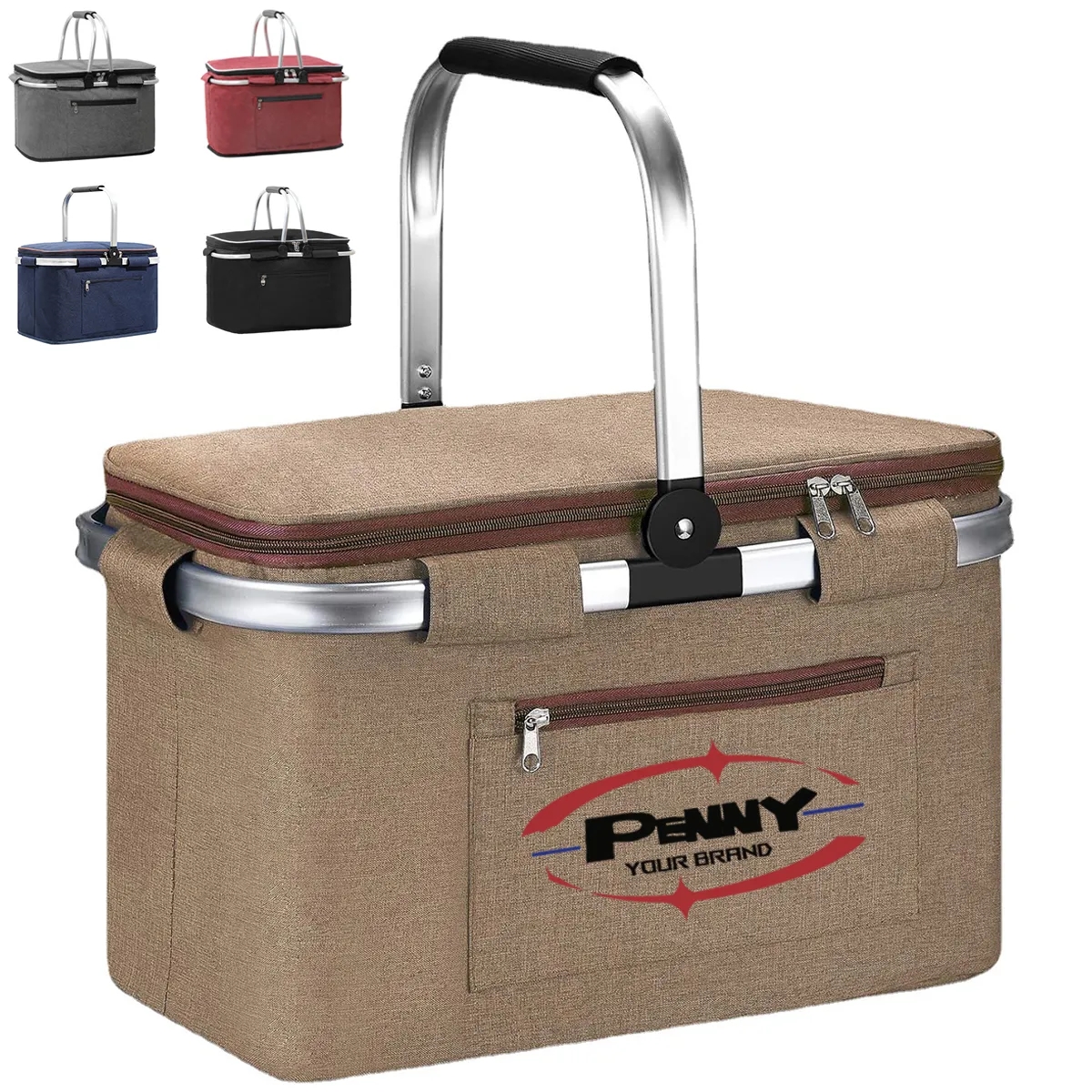 Collapsible Foldable Insulated Picnic Shopping Tote Basket 2