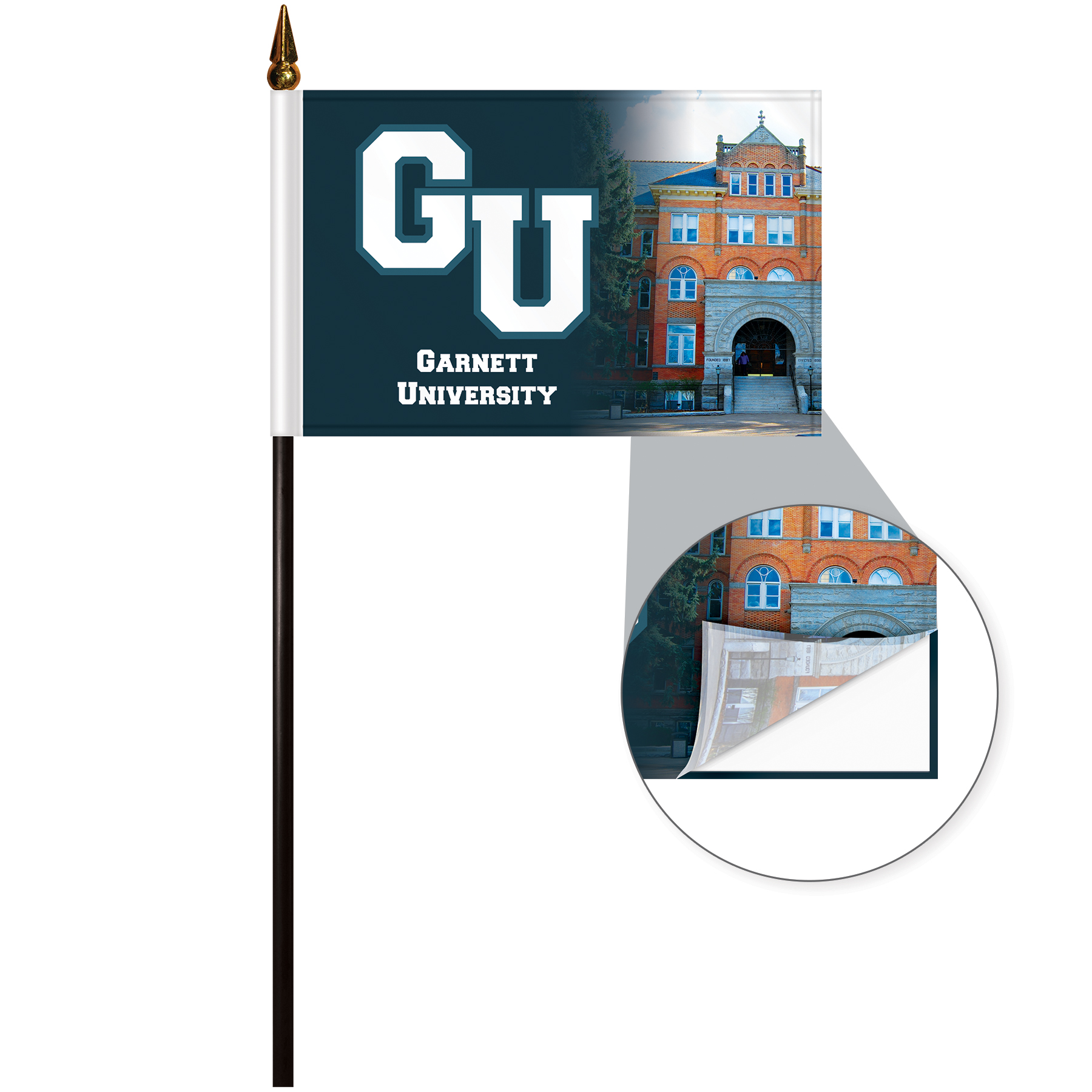4" x 6" Stick Flag with Plastic Liner 6
