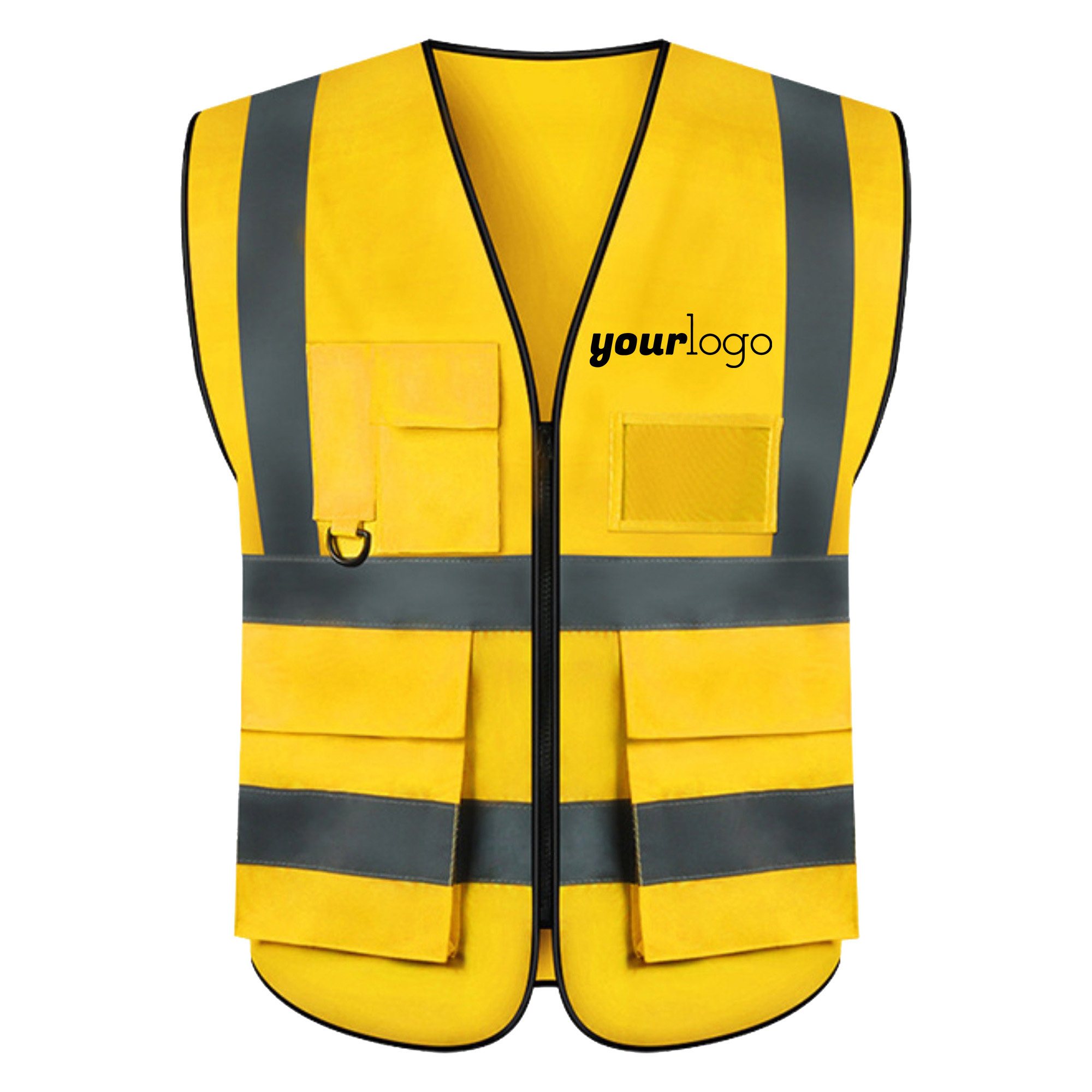 Zippered Utility Vest With Reflective Panels 7