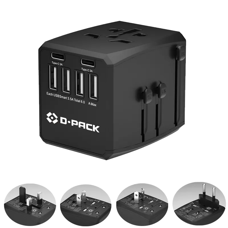 All in One Universal Travel Adapter Plug with Custom Logo 2