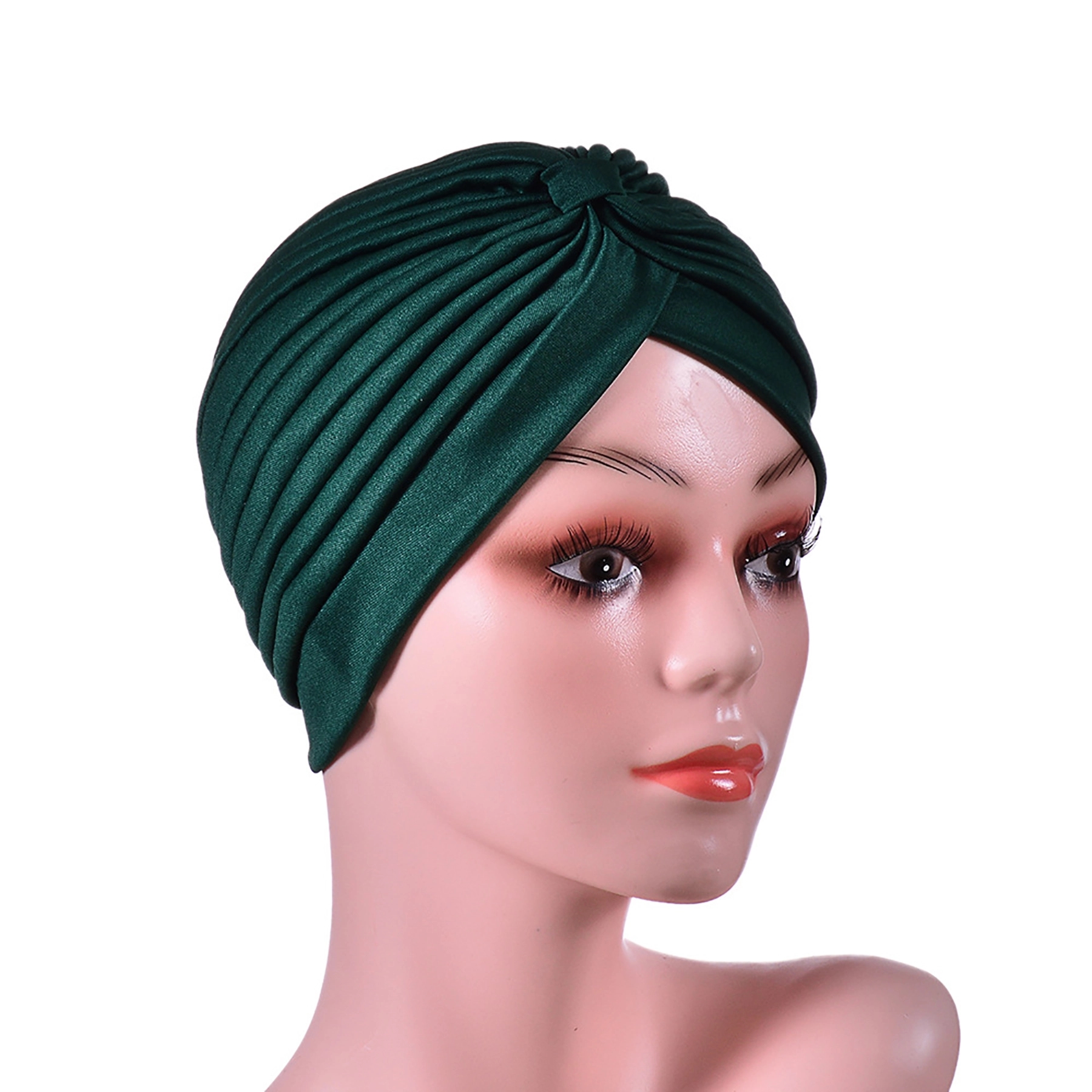 Stretch Turban Head Wrap Polyester Cap India 12