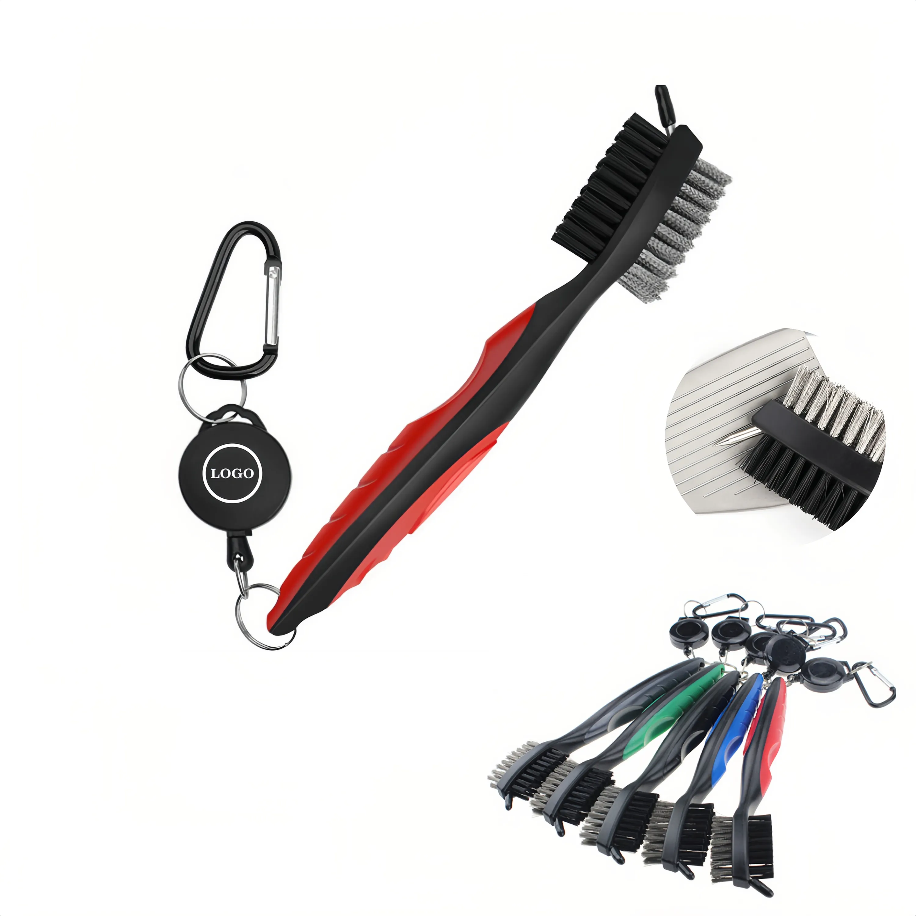 Golf Club Cleaning Brush Dual-Bristle 2