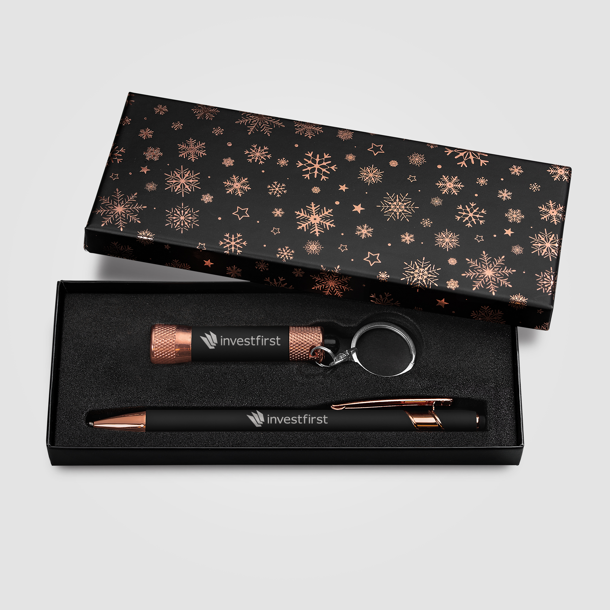 Ellipse & Chroma Rose Gold Snowflake Gift Set 6