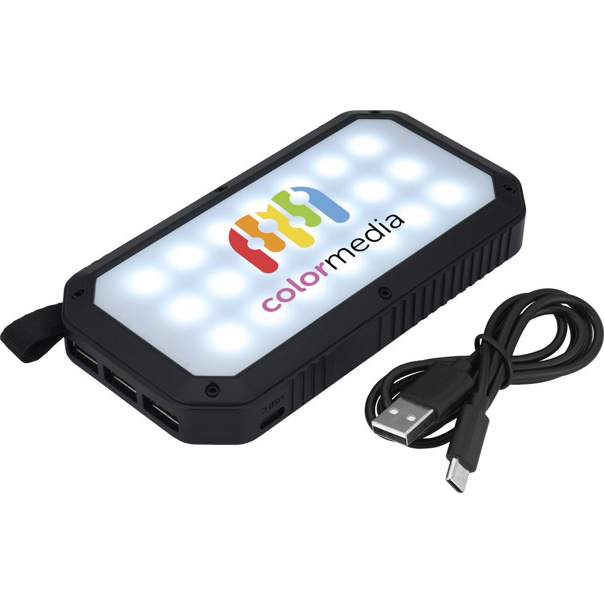 Trio Port Solar Charge LED Power Bank 8,000mAh 10