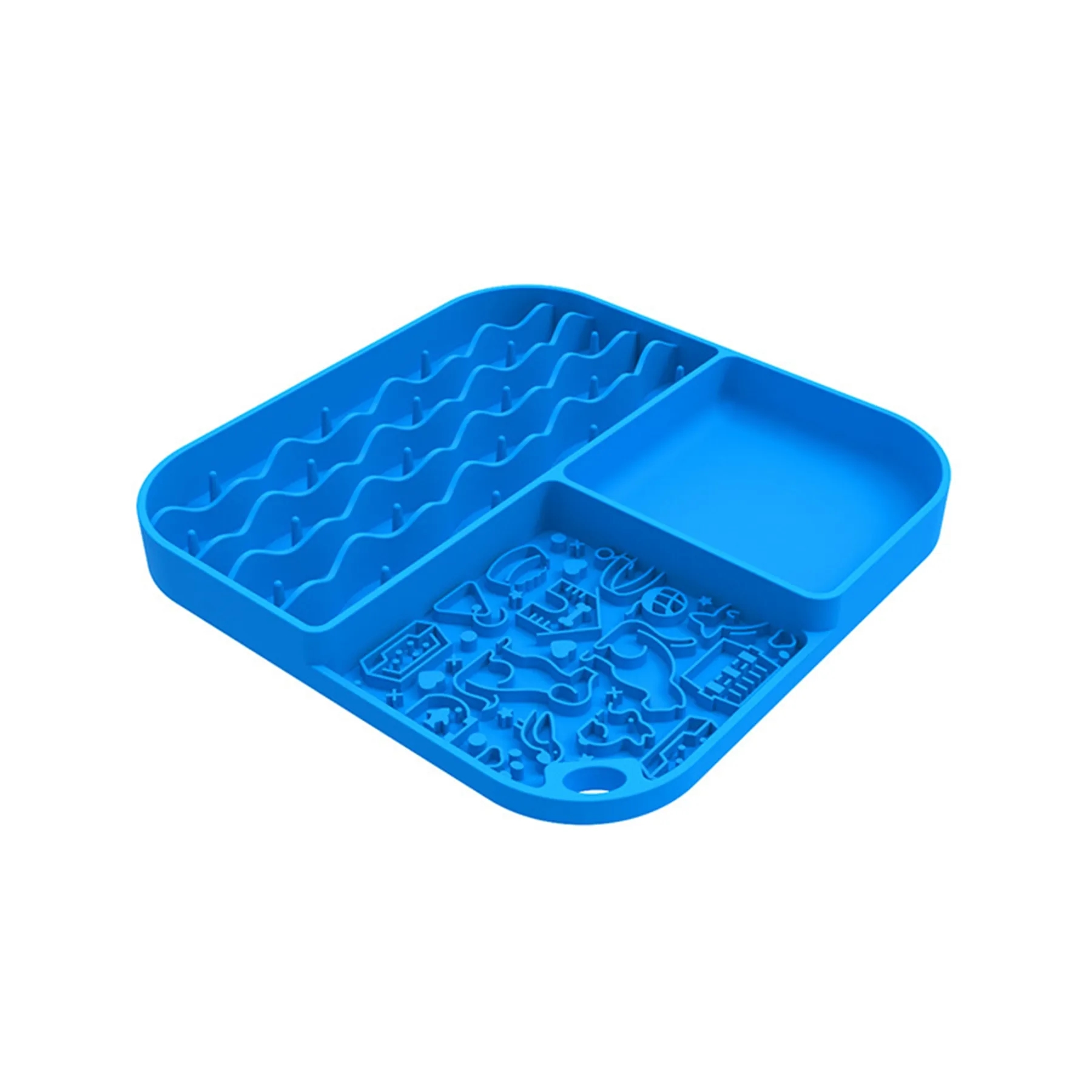4 Compartments Square Silicone Slow Pet Feeder 7