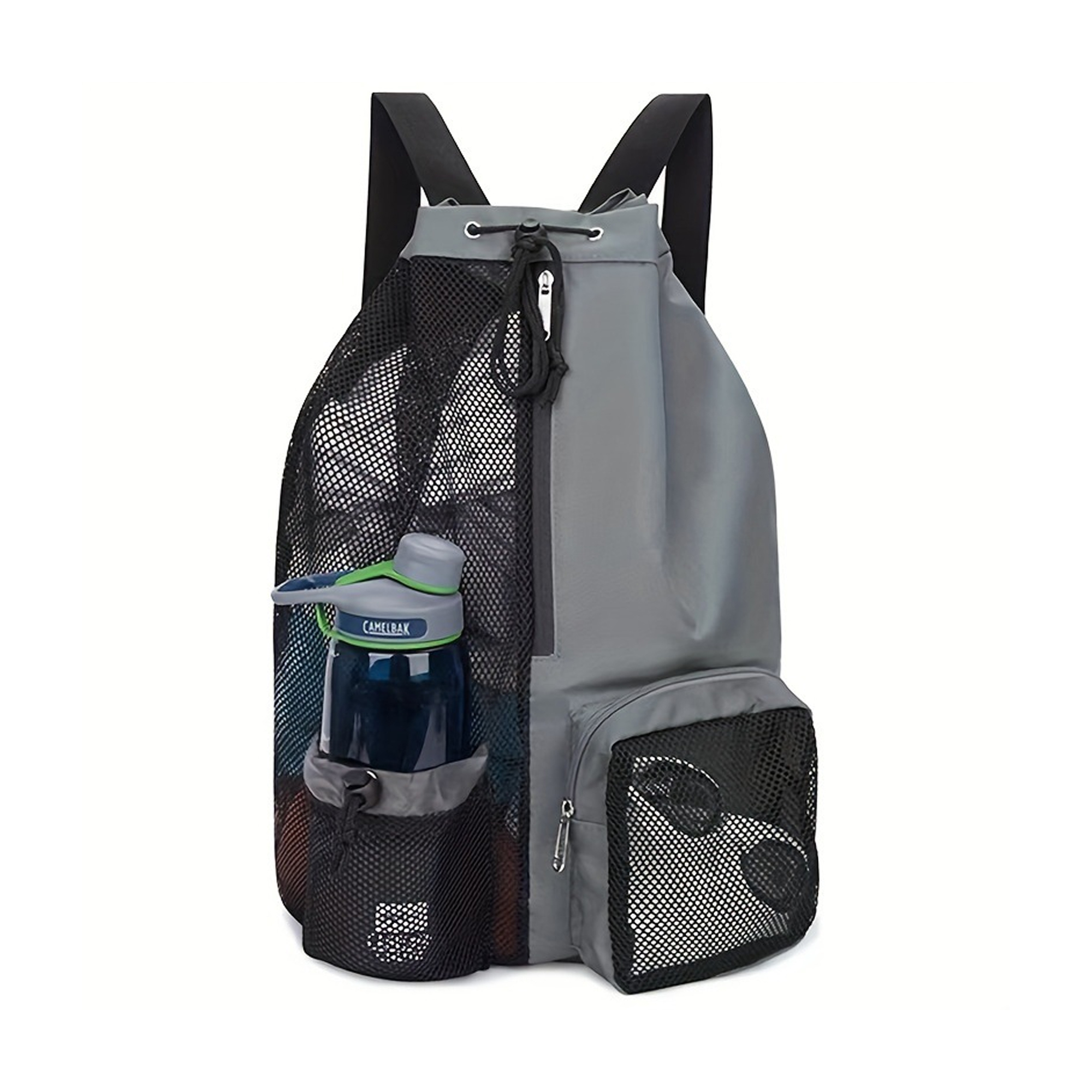 Mesh Drawstring Swim Bag With Wet Pocket For Beach Gym Gear 4