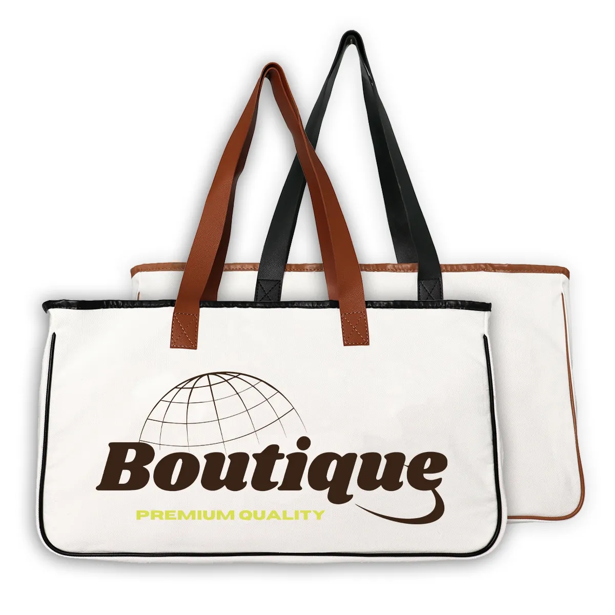 Custom Large Capacity Canvas Grocery Bags, custom tote bag with logo imprint 3