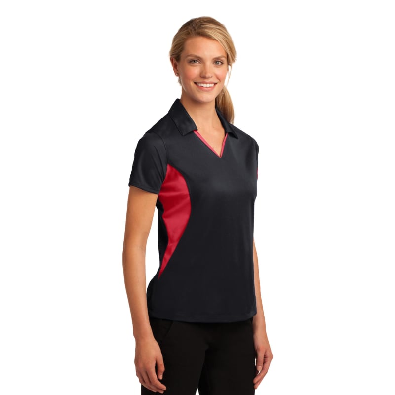 Sport-Tek Women's Side Blocked Micropique Sport-Wick Polo. 48