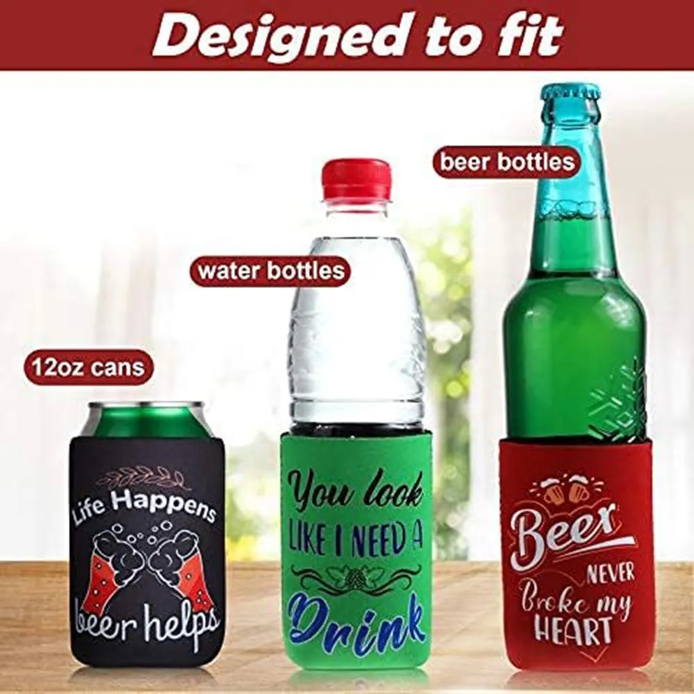 Neoprene Collapsible Can Cooler Sleeves 6